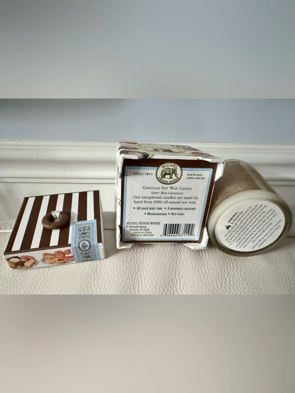 Michel Design Works Chocolate-Themed Trinket Box & Scented Candle Set